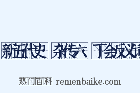 新五代史·杂传六·丁会反义词是什么意思的图片